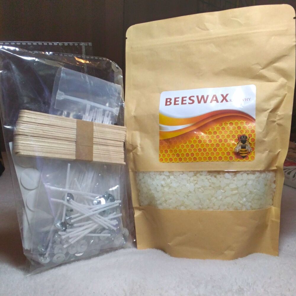KIKOWHY White Beeswax Pellets/Beads/Pastilles Candle Wax, Standard Model